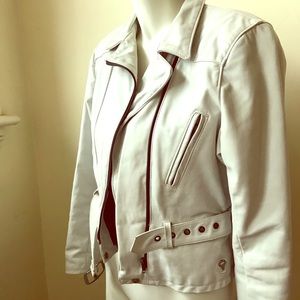Vintage leather biker jacket